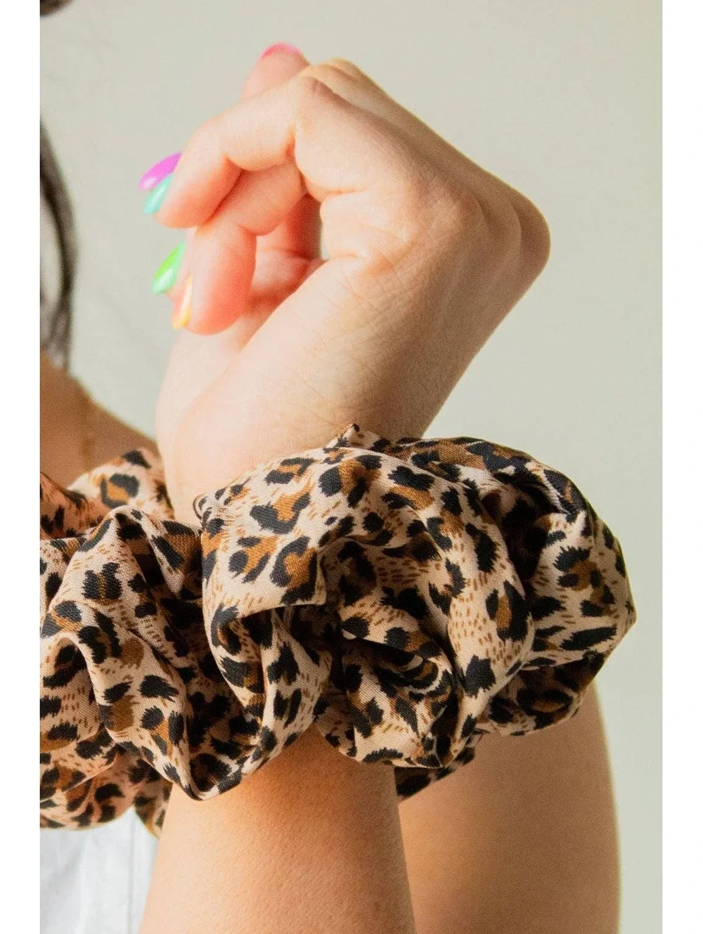 Spotted Cheetah Jumbo Scrunchie